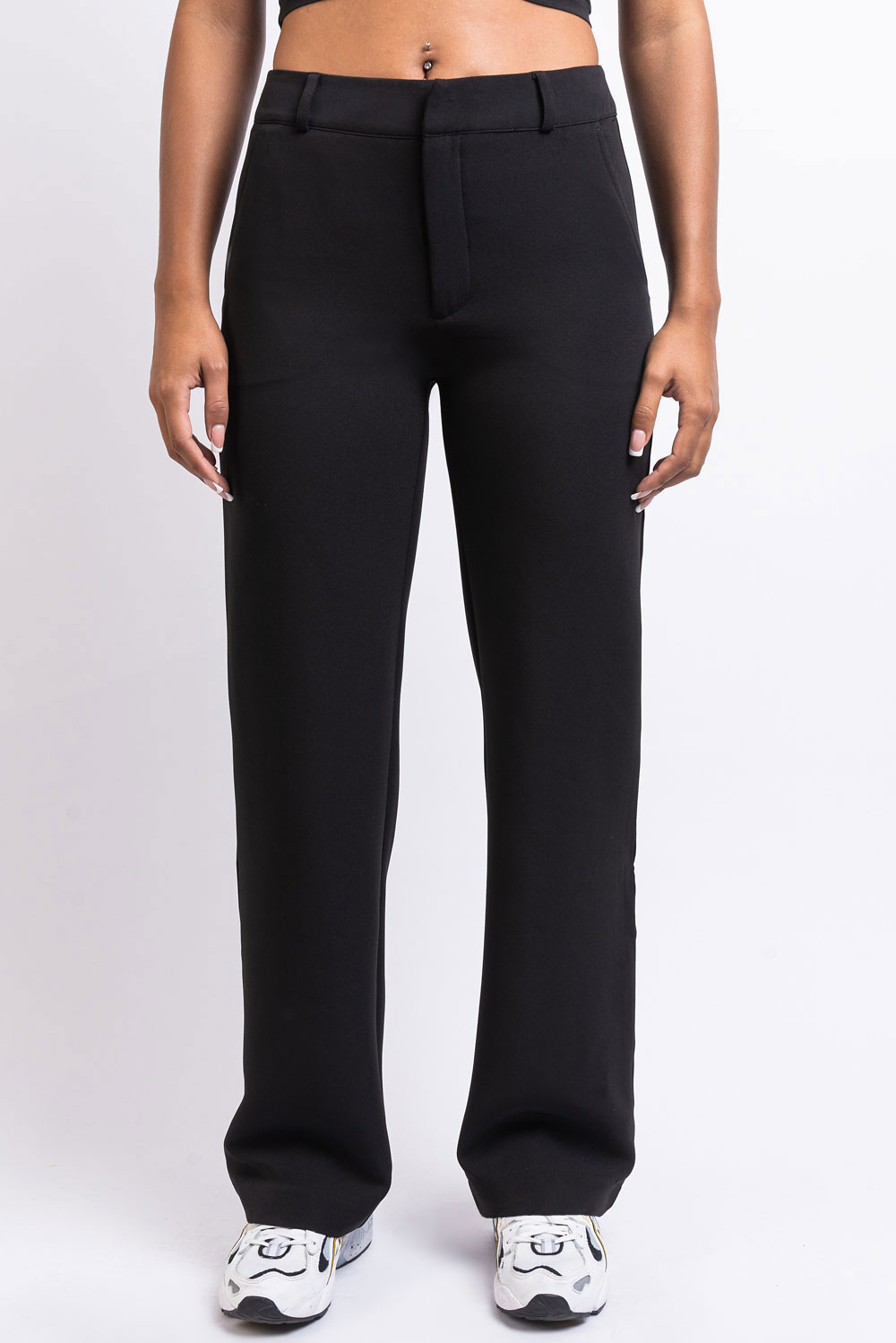 Nova 01Mid Straight Suit Pants - Black