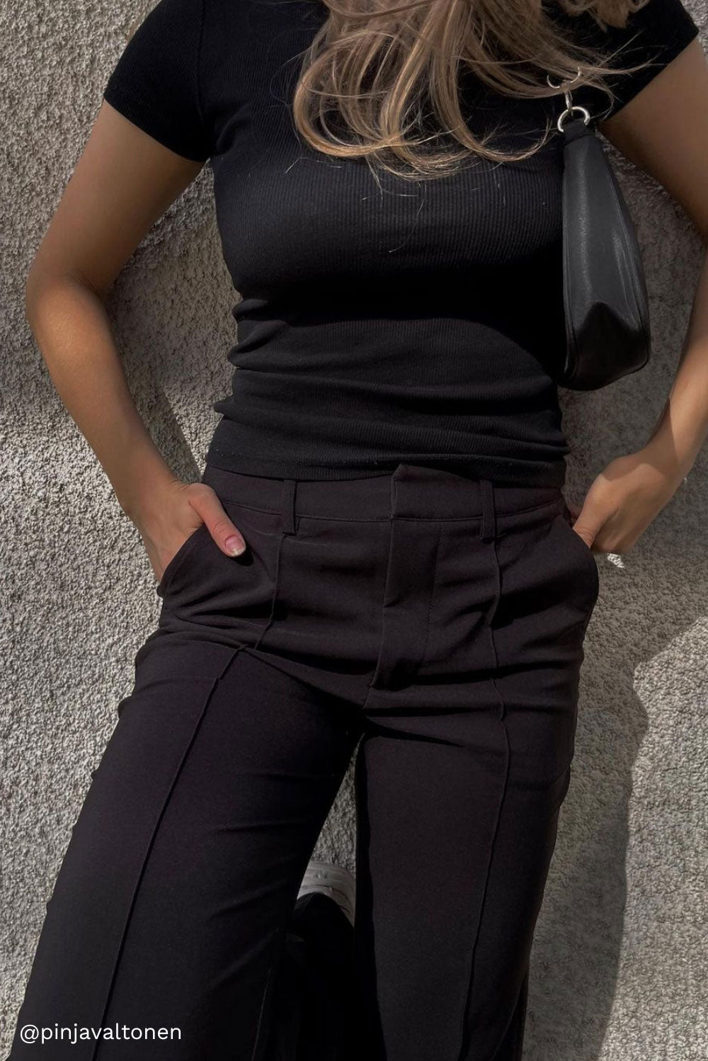 Drew 02Mid Straight Suit Pants - Black