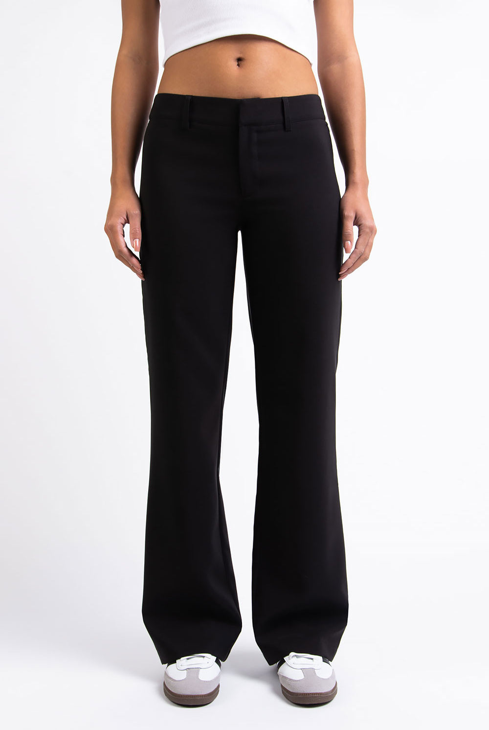 Drew 01Low Straight Suit Pants - Black