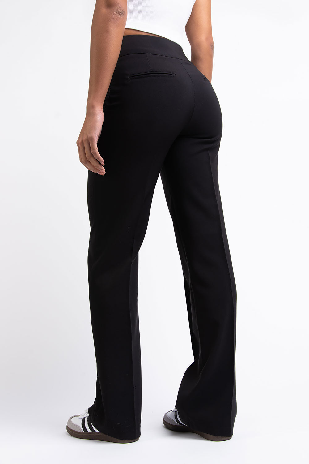 Mabel 01Mid Straight Suit Pants - Black