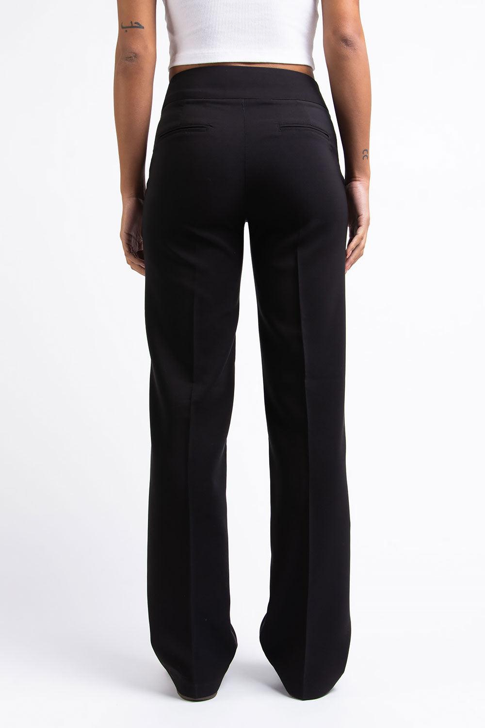 Mabel 01Mid Straight Suit Pants - Black
