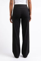 Holly 01High ActiveFlex Straight Pants - Black Striped