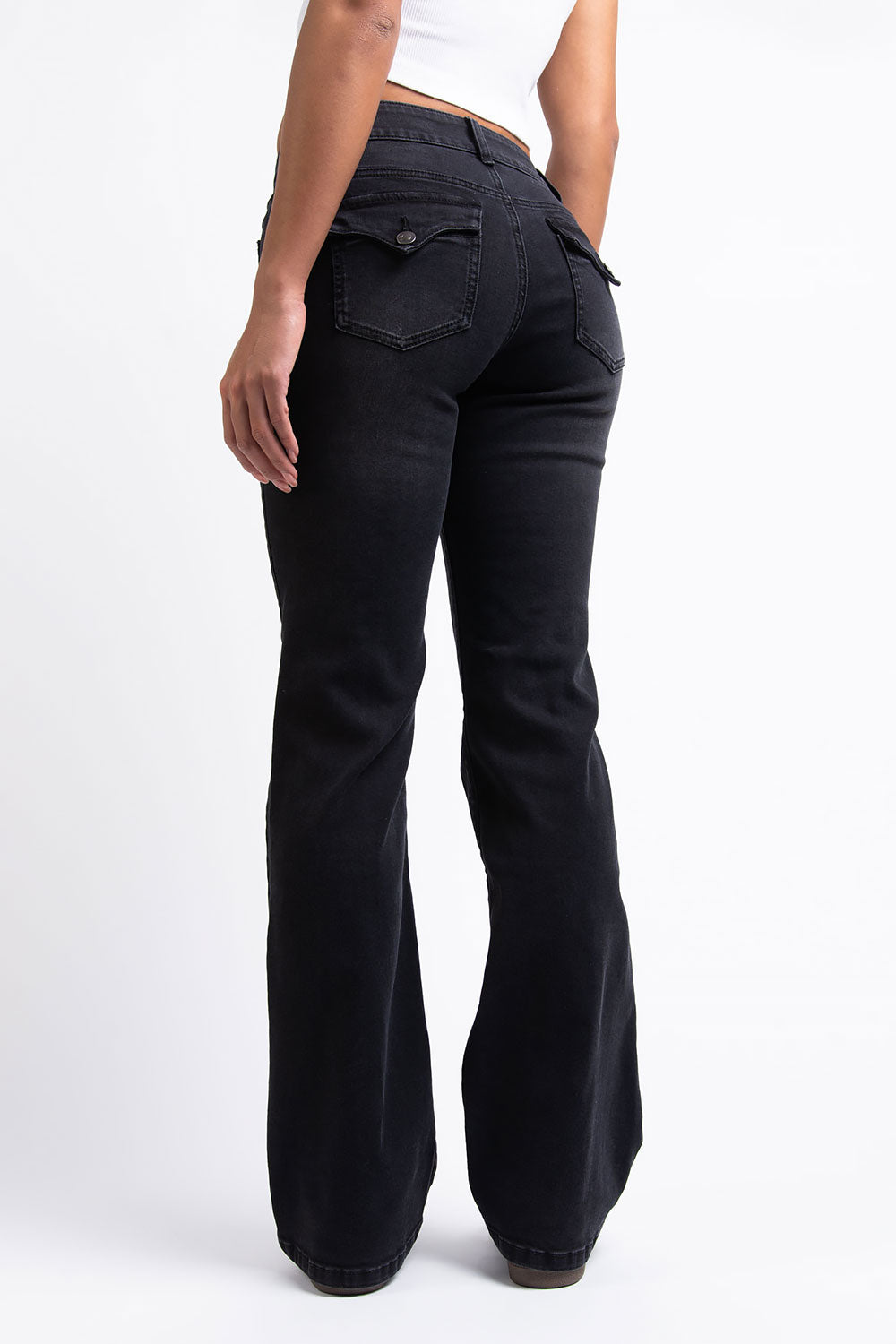 Claire 01Low Bootcut Jeans - Black