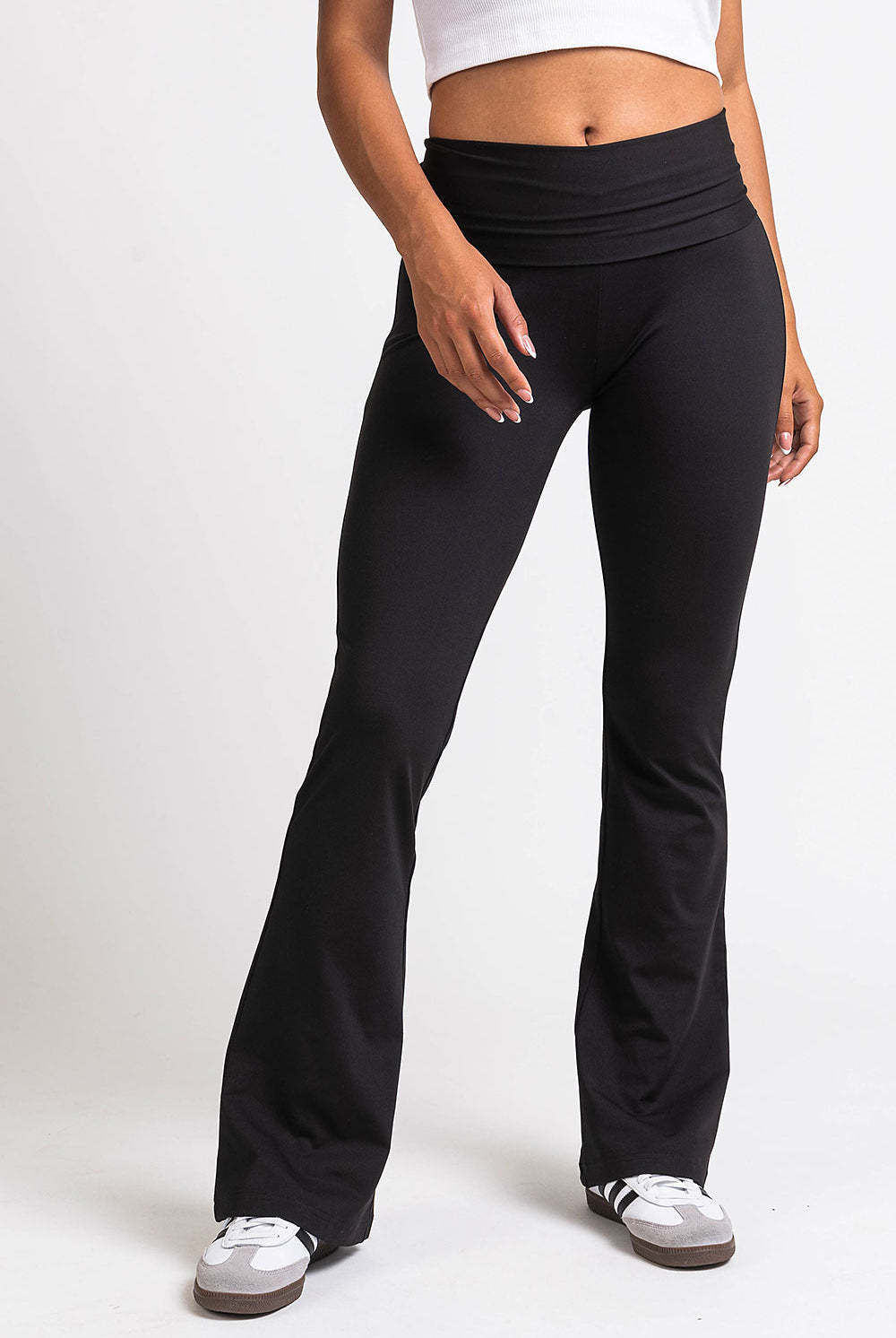 Geri 01High ActiveFlex Bootcut Leggings - Black