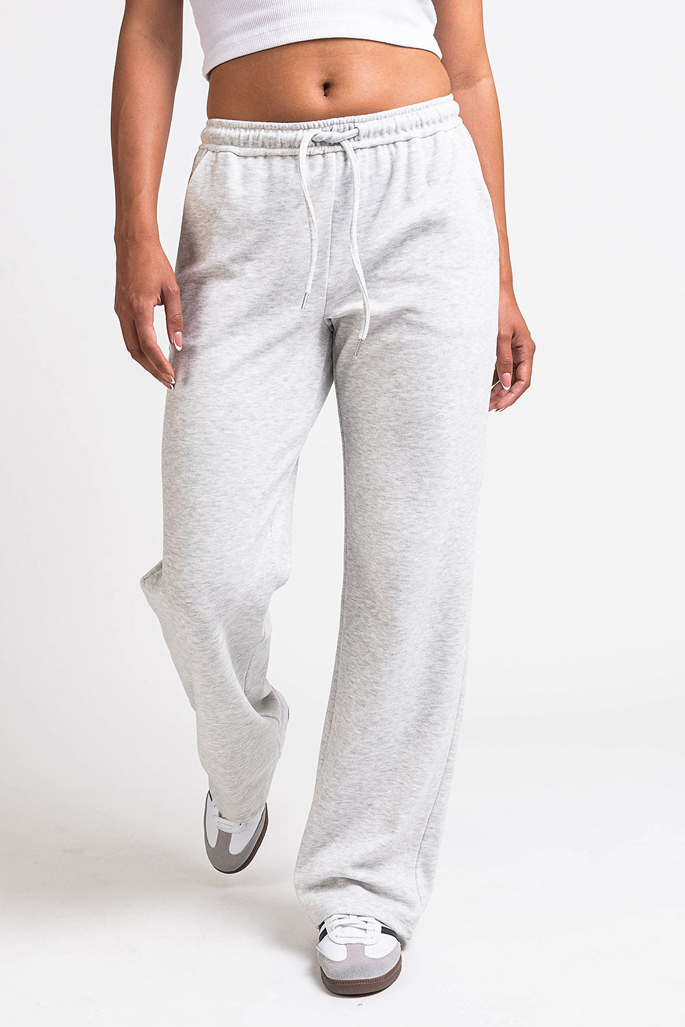 Eyla 01Mid Straight Lounge Pants - Light Grey