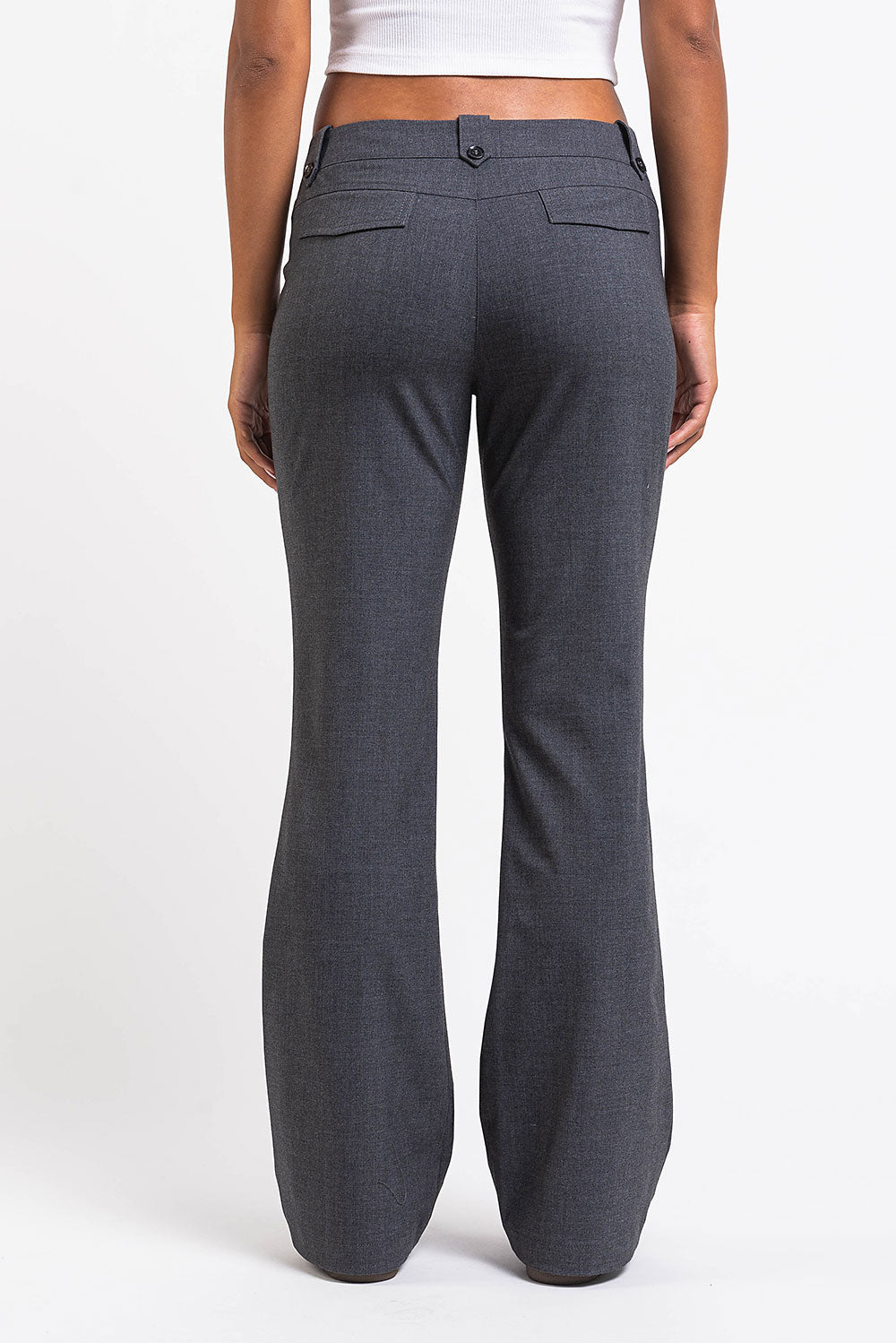 Bonnie 03Low Bootcut Suit Pants - Grey