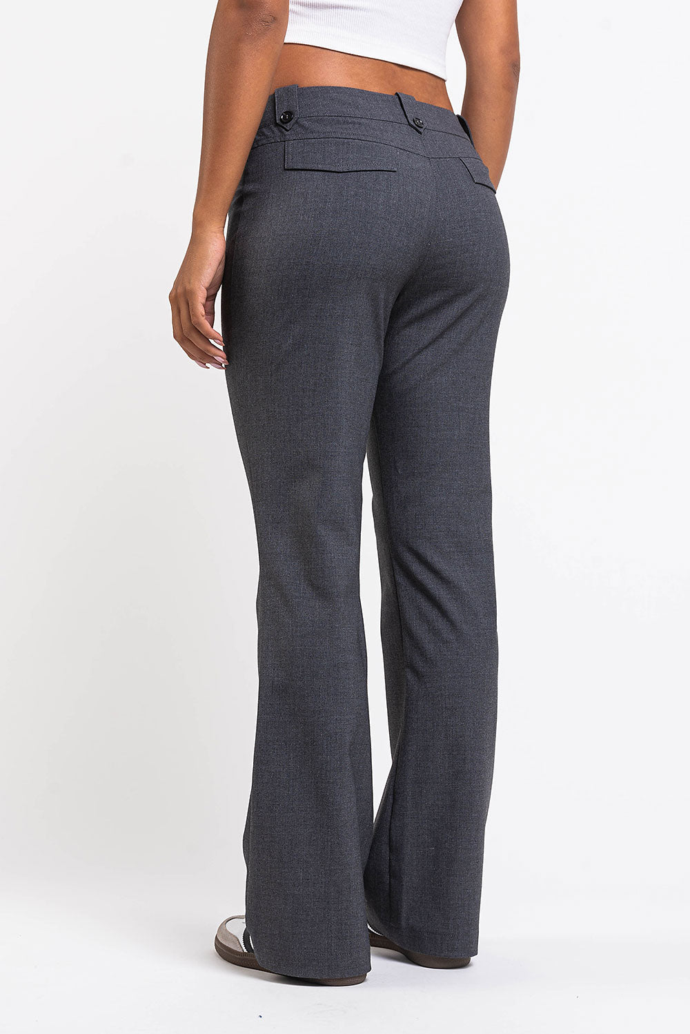 Bonnie 03Low Bootcut Suit Pants - Grey