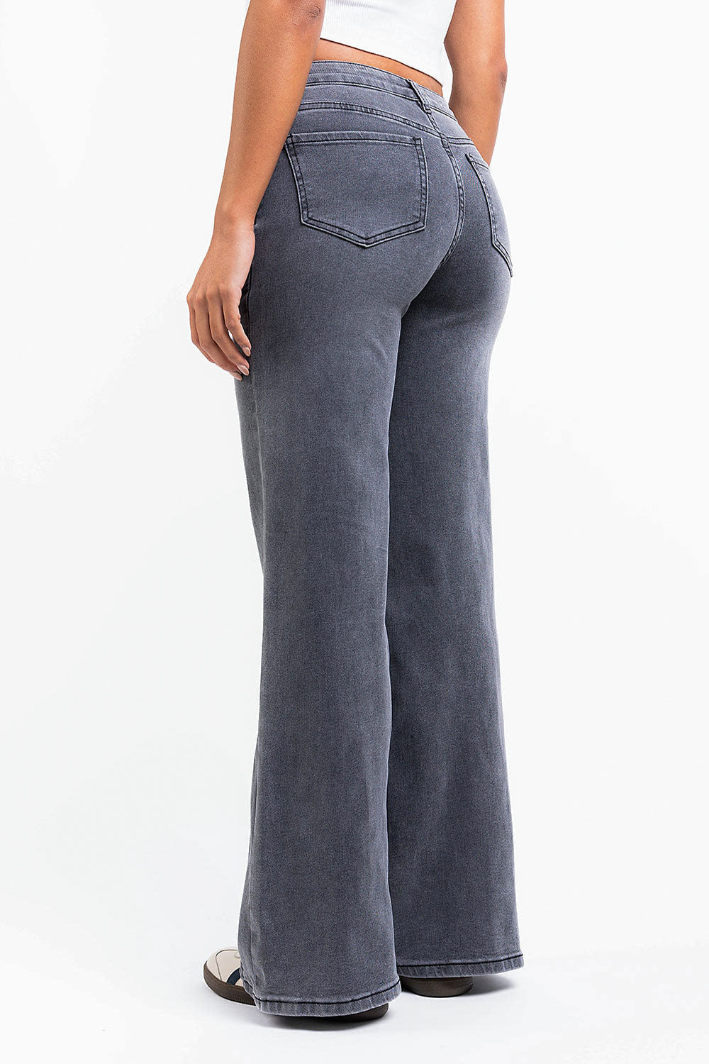 Taylor 03Low Wide Jeans - Washed Black