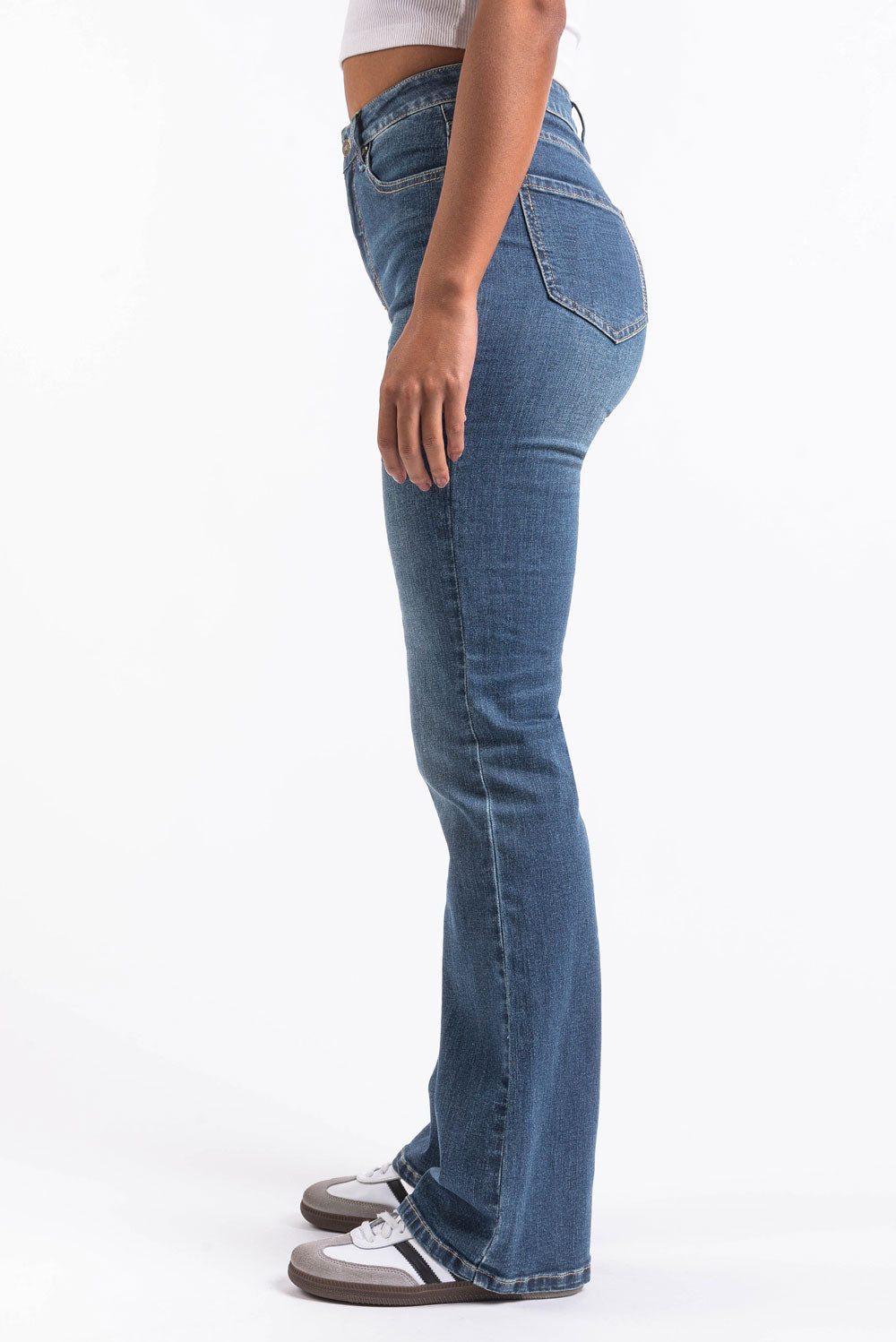 Taylor 02High Bootcut Jeans - Denim Blue