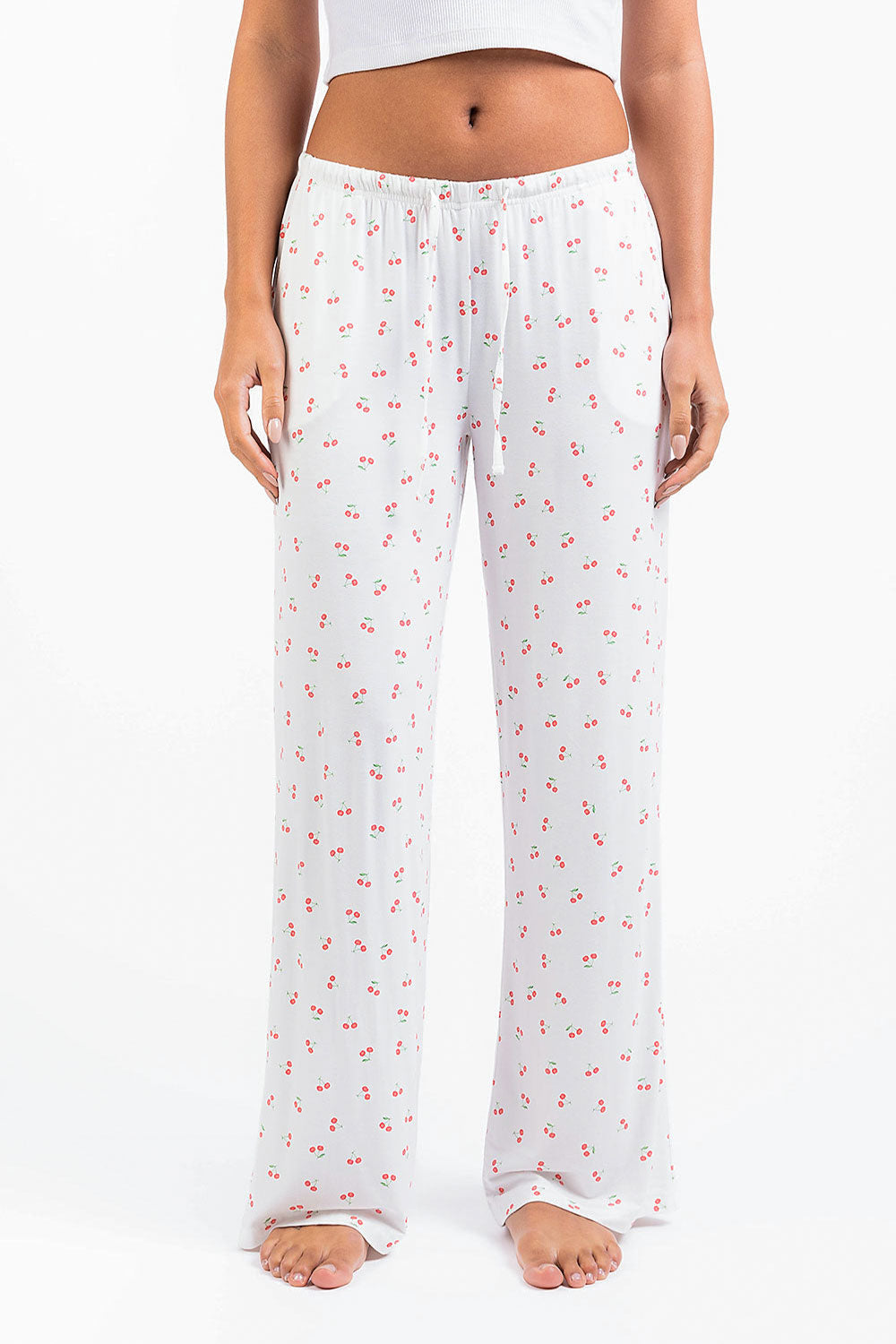 Mel 09Mid Straight Lounge Pants - Cherry