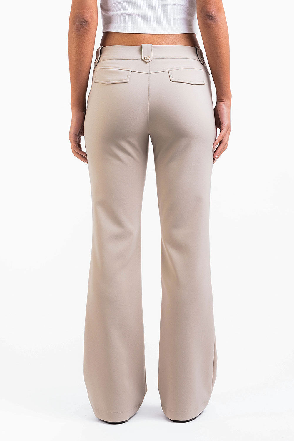 Bonnie 03Low Bootcut Suit Pants - Beige
