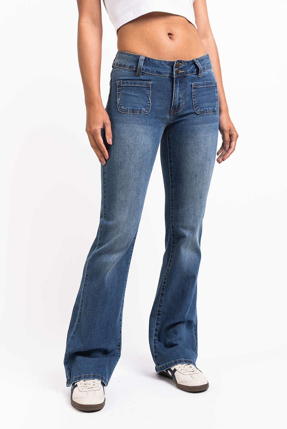 Claire 04Low Bootcut Jeans - Blue