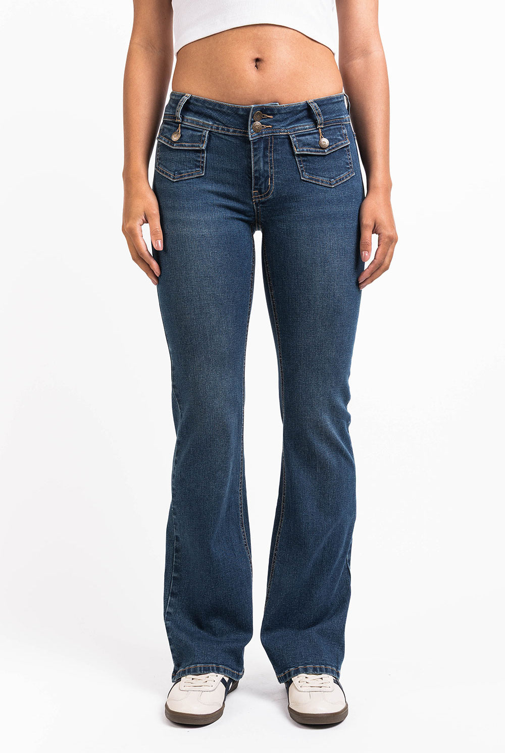 Celine 01Low Bootcut Jeans - Vintage Blue