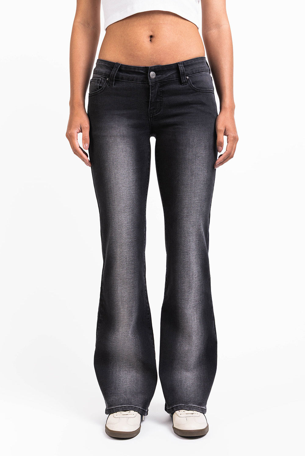 Taylor 02 Bootcut Jeans - Washed Black