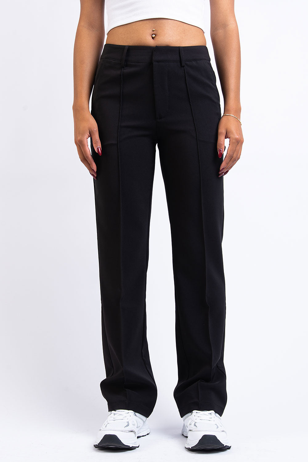 Drew 02Mid Straight Suit Pants - Black