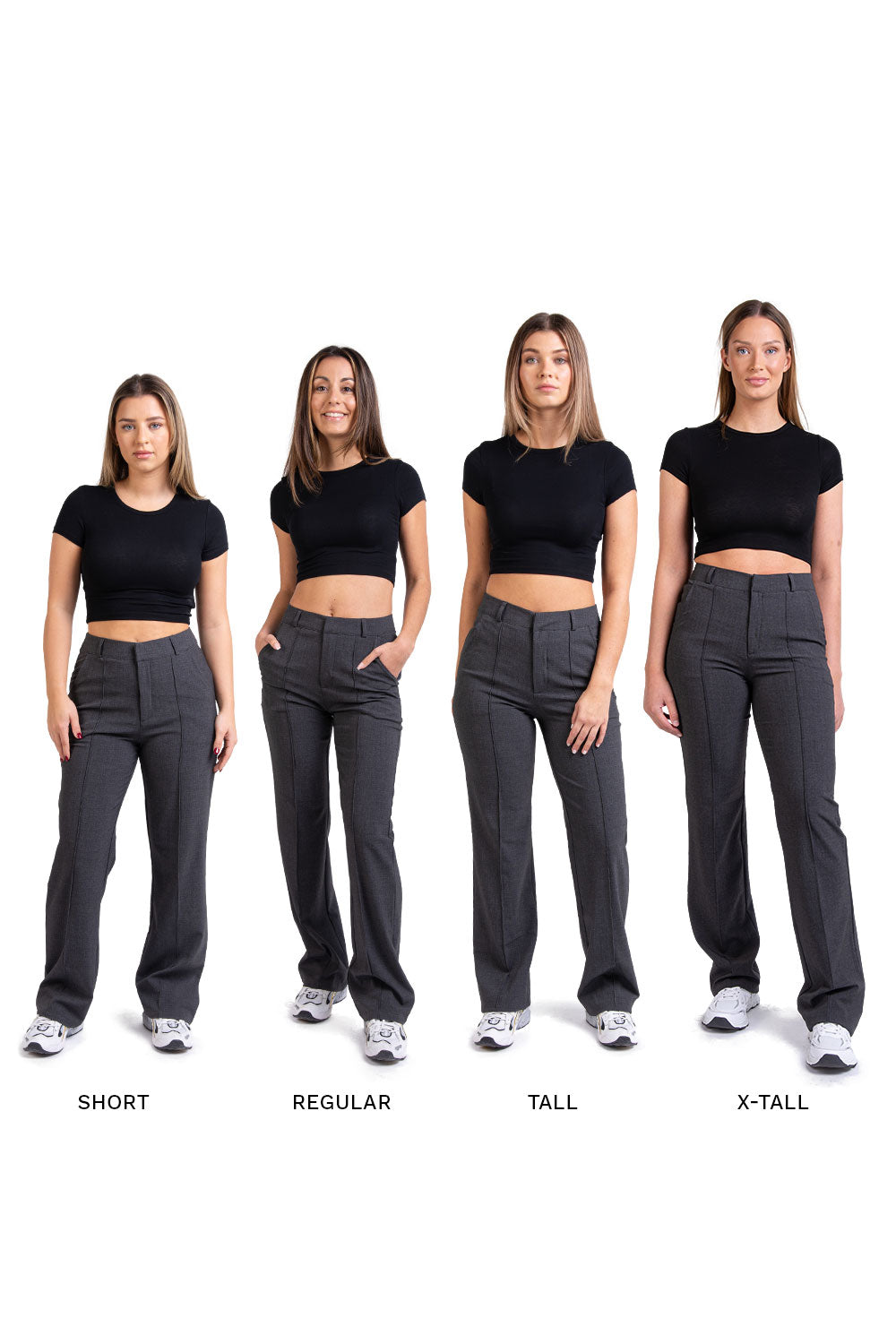 Nova 02High Straight Suit Pants - Dark Grey