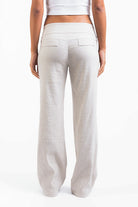 Mabel 02Low Straight Linen Pants - Linen Beige