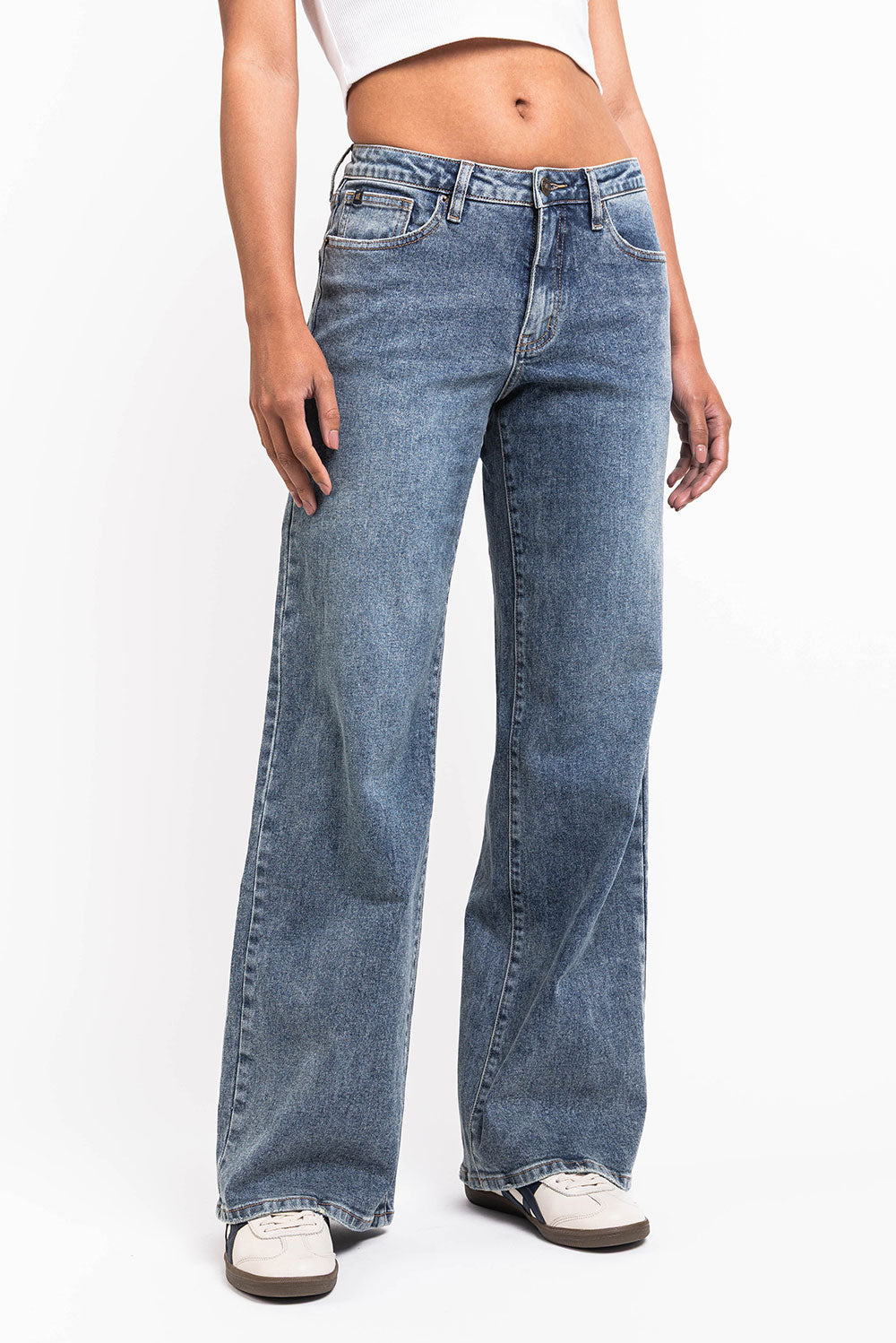 Mikka 03Mid Wide Jeans - Vintage Blue