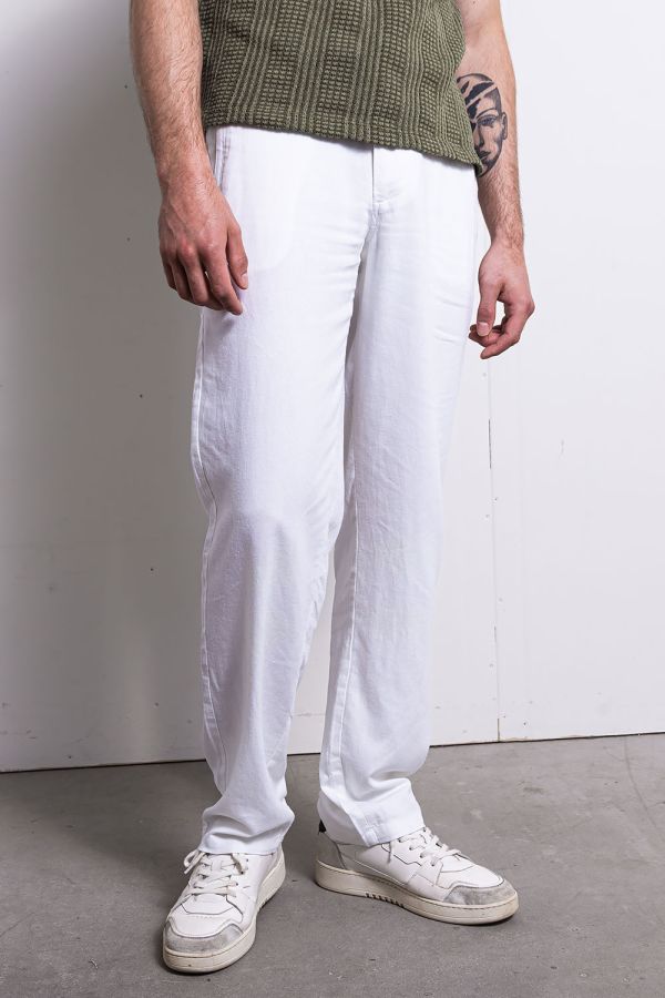 Ubud Linen Pants - White